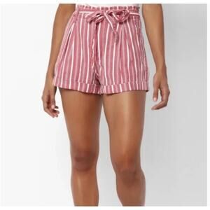 American Eagle Paperbag Shorts Red Stripe Size 14